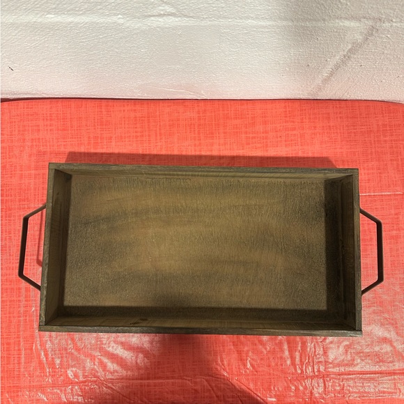 Set of 2 Rustic wooden and metal trays - Picture 7 of 8